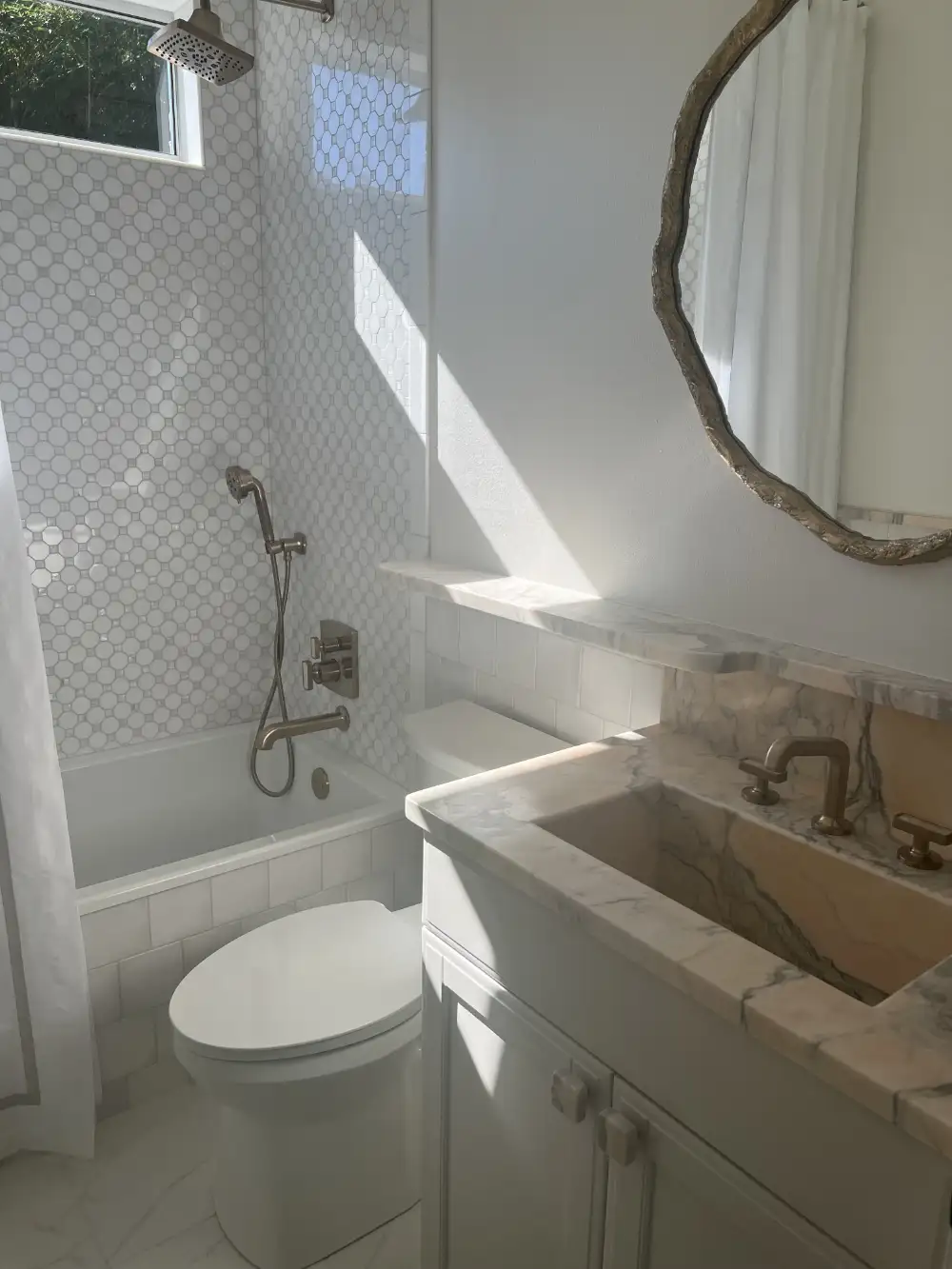 This is an image of a bathroom remodel. 